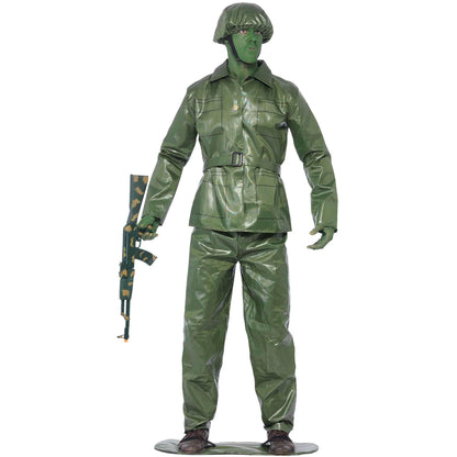 Green - Front - Smiffys Unisex Adult Soldier Costume Set