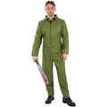 Green - Back - Smiffys Unisex Adult Boiler Suit