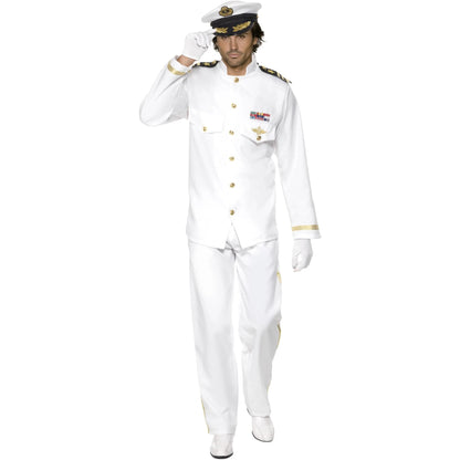 White - Lifestyle - Smiffys Mens Deluxe Captain Costume