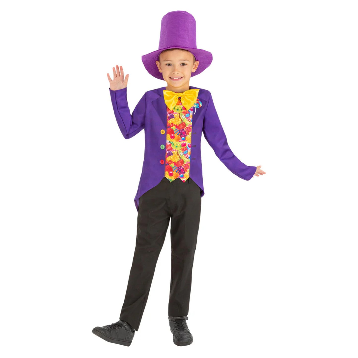 Purple - Back - Smiffys Childrens-Kids Candy Costume Set