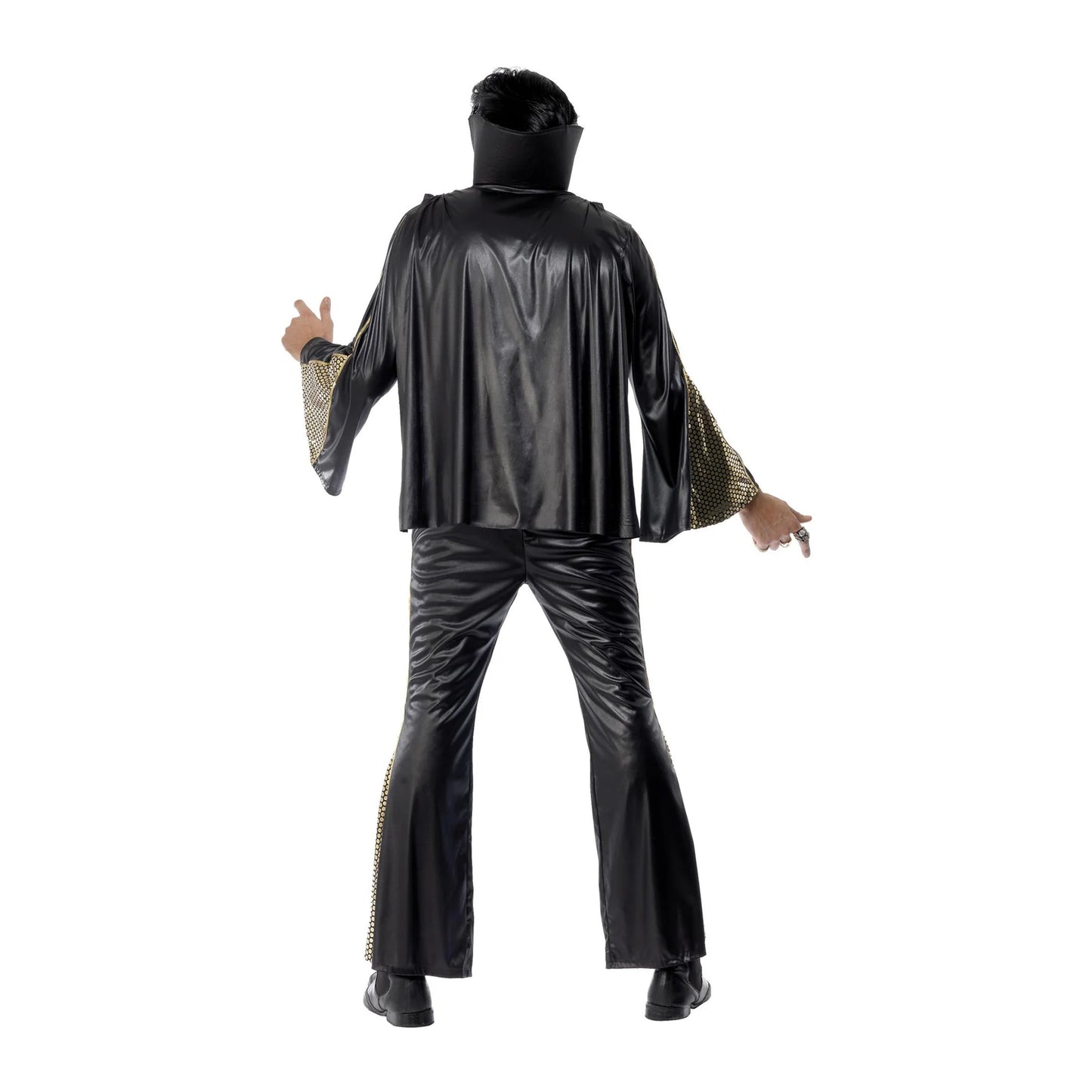 Black-Gold - Back - Elvis Mens Costume