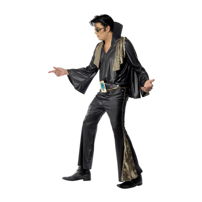 Black-Gold - Side - Elvis Mens Costume