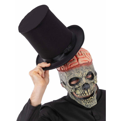 Multicoloured - Back - Smiffys Exposed Brain Skull Latex Mask