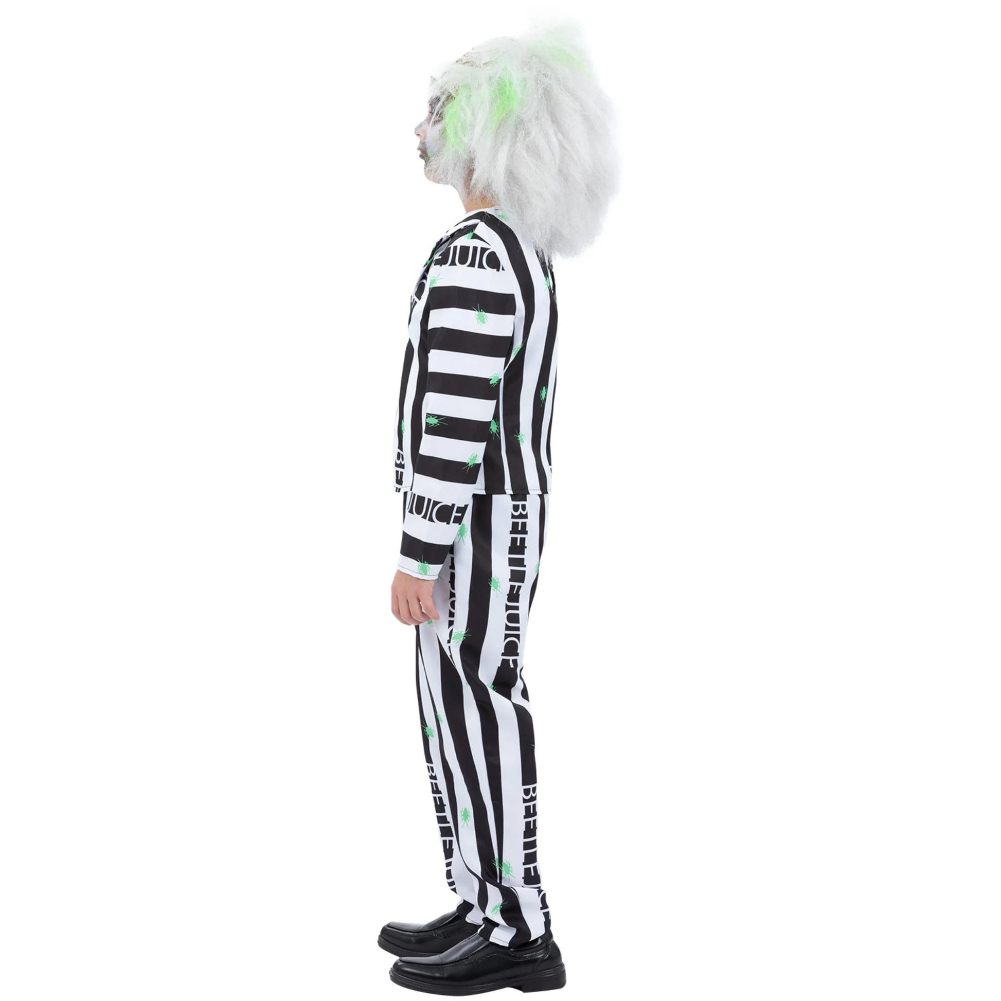 Black-White - Side - Beetlejuice Childrens-Kids Costume