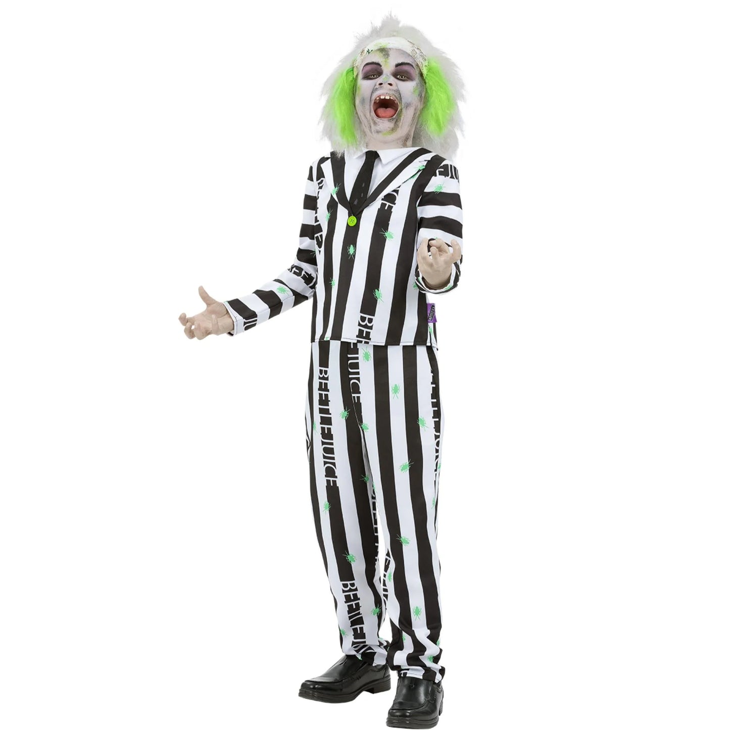 Black-White - Pack Shot - Beetlejuice Childrens-Kids Costume