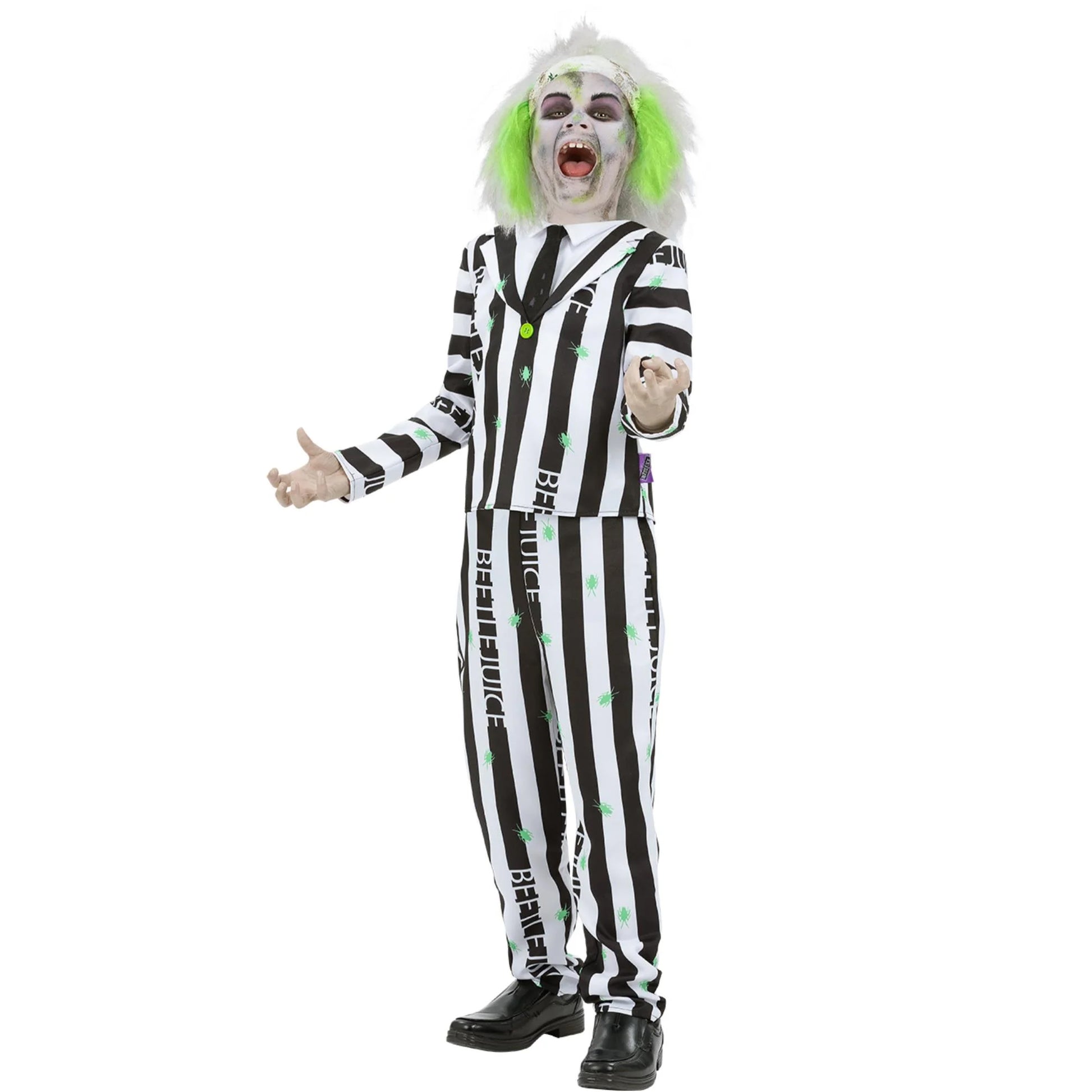 Black-White - Pack Shot - Beetlejuice Childrens-Kids Costume