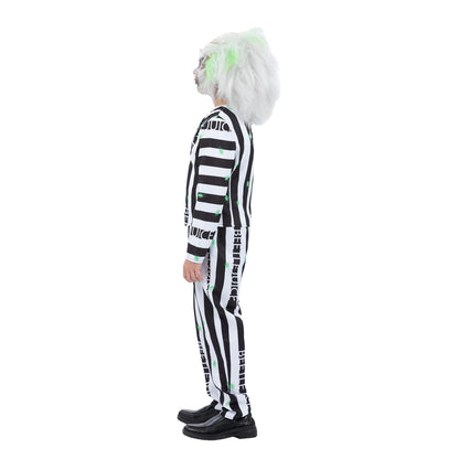 Black-White - Side - Beetlejuice Childrens-Kids Costume