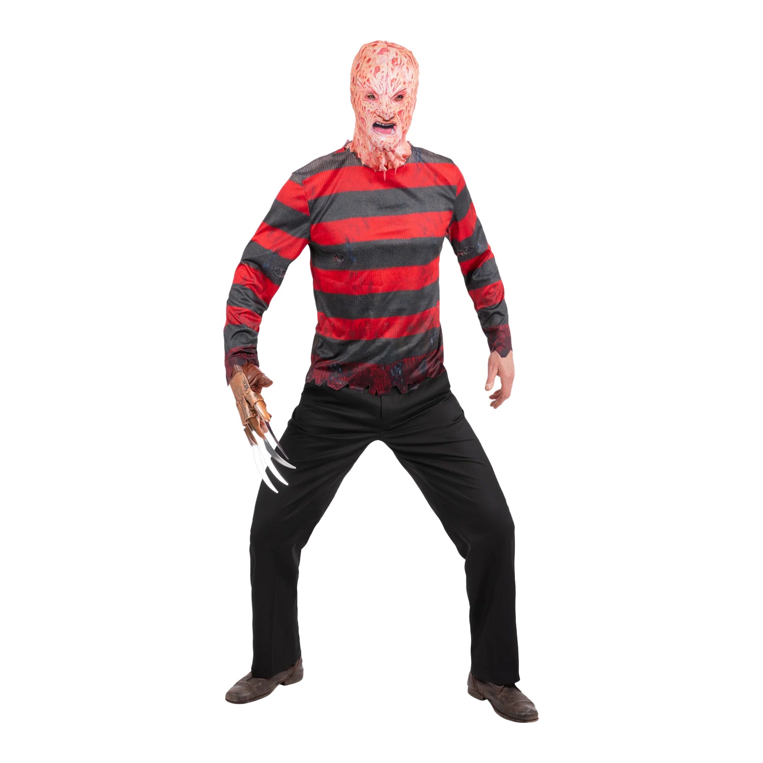 Red-Black - Front - A Nightmare On Elm Street Unisex Adult Freddy Krueger Costume