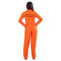 Orange - Back - Smiffys Womens-Ladies Escaped Prisoner Costume