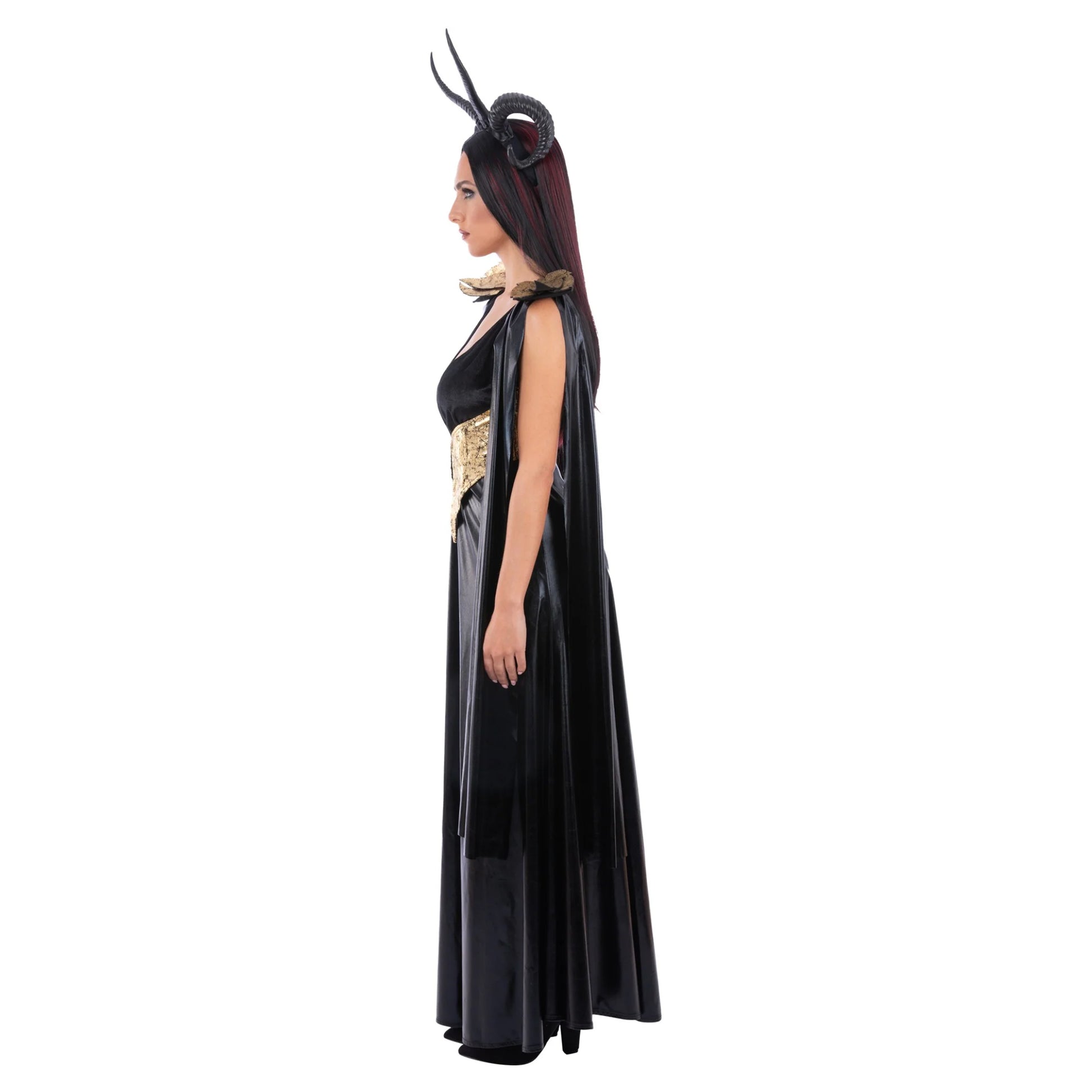 Black - Side - Smiffys Womens-Ladies Evil Queen # Costume
