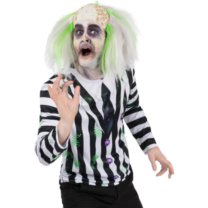 Black-White - Front - Beetlejuice Unisex Adult Costume Top