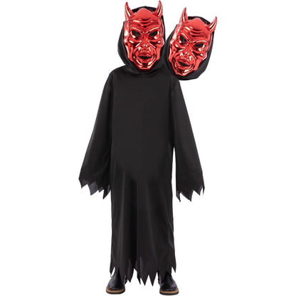 Black - Back - Smiffys Childrens-Kids Demon Reaper 2 Headed Costume