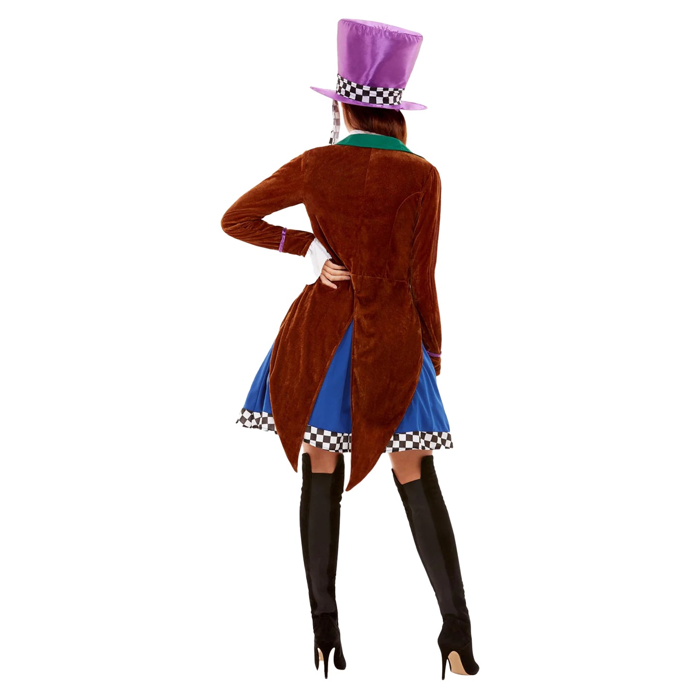 Multicoloured - Back - Smiffys Womens-Ladies Miss Hatter Costume
