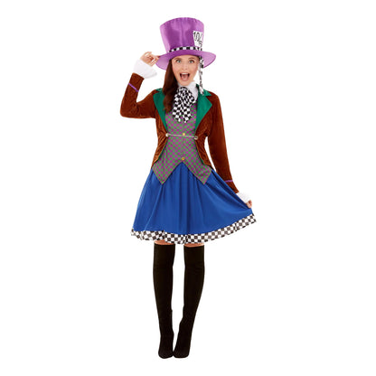 Multicoloured - Lifestyle - Smiffys Womens-Ladies Miss Hatter Costume