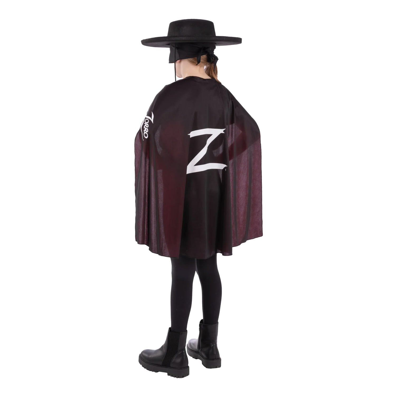 Black-Red - Back - Zorro Childrens-Kids Costume Accessory Set