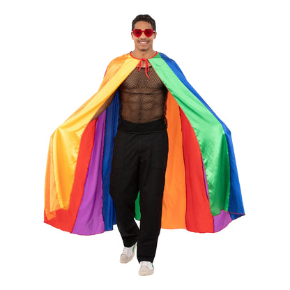 Multicoloured - Front - Smiffys Unisex Adult Rainbow Costume Cape