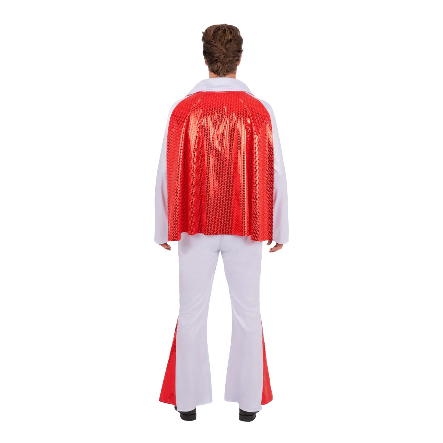 Red-White - Back - Elvis Mens Costume Jumpsuit