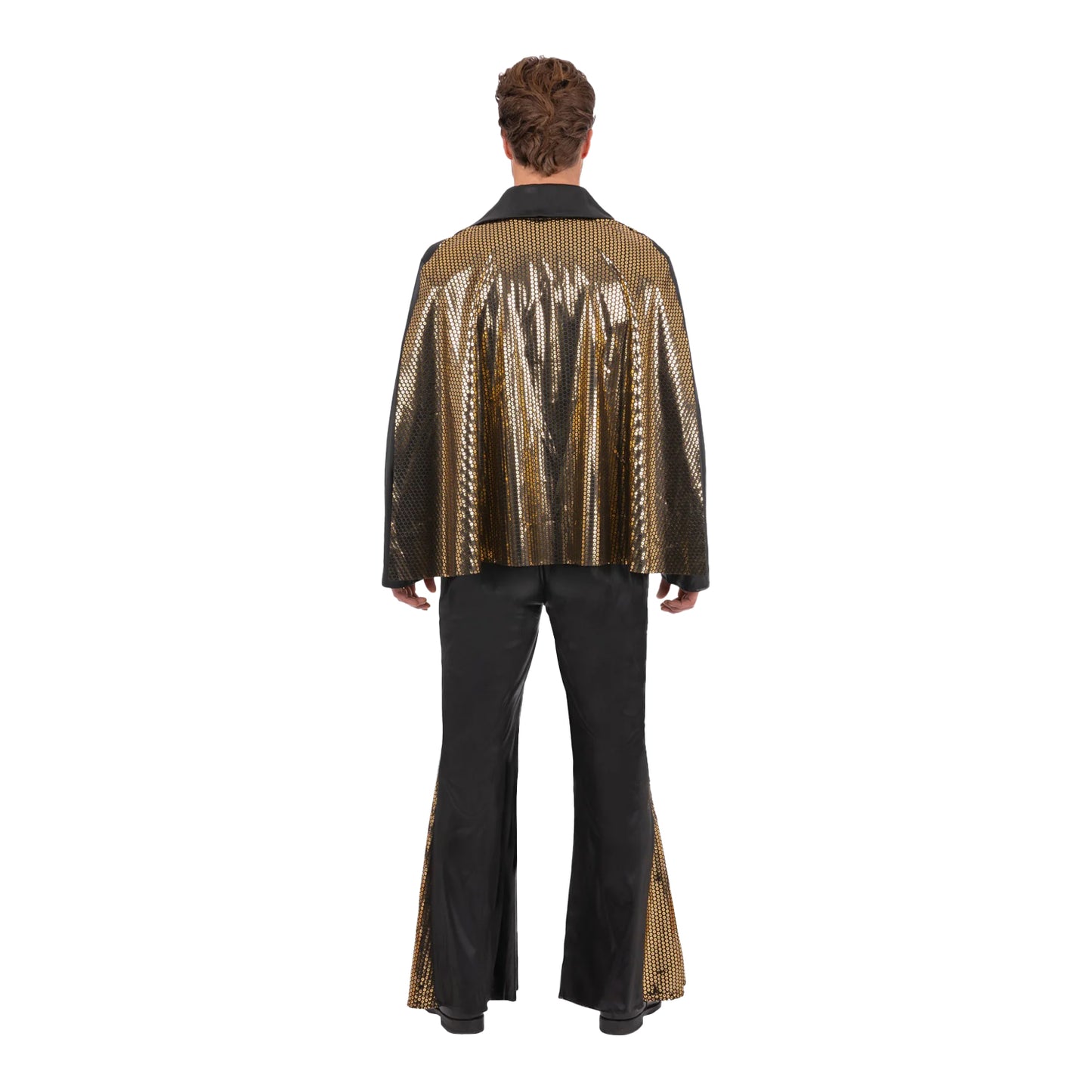 Gold-Black - Back - Elvis Mens Costume Jumpsuit
