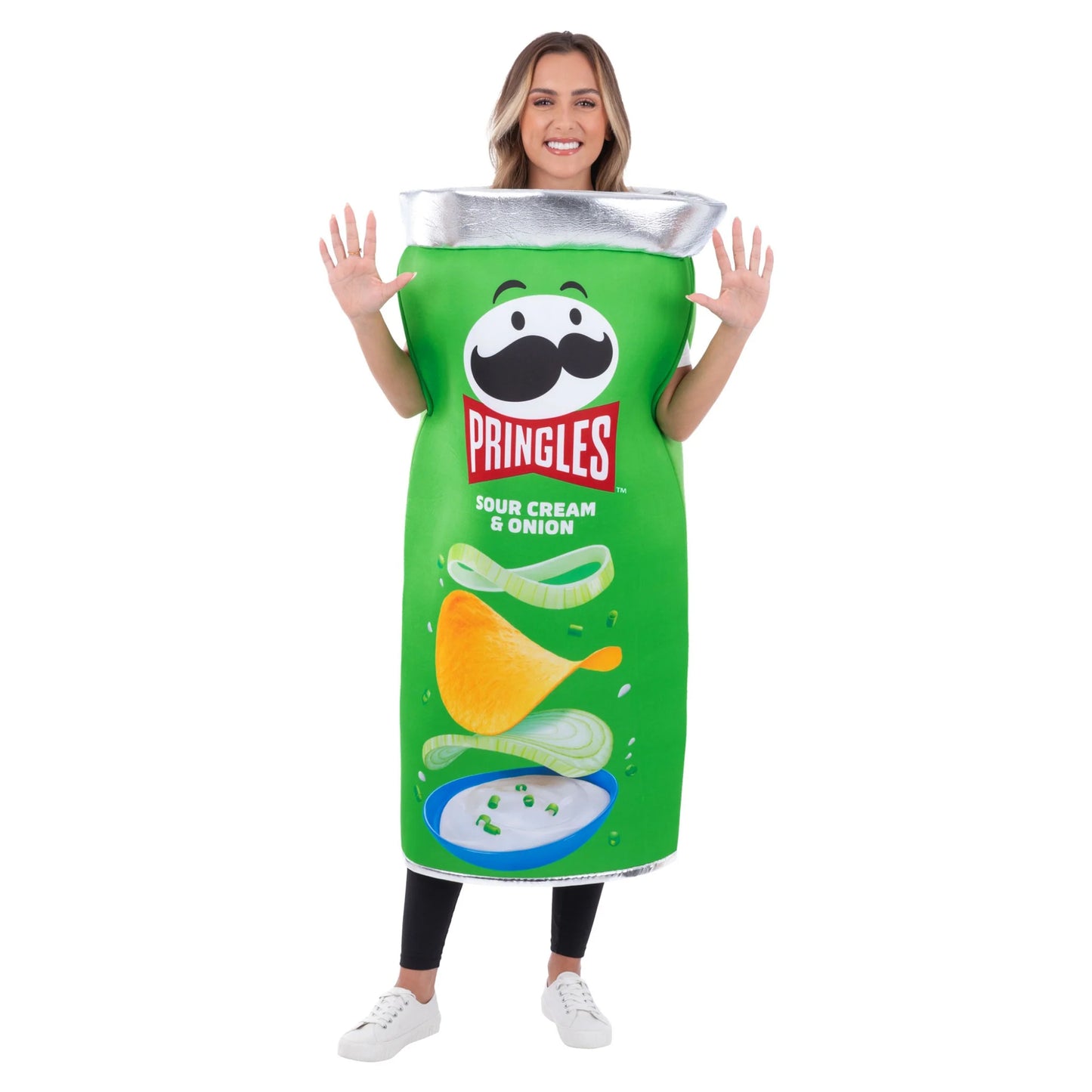 Green - Lifestyle - Pringles Unisex Adult Sour Cream & Onion Can Costume