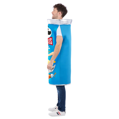 Blue - Side - Pringles Unisex Adult Salt & Vinegar Can Costume