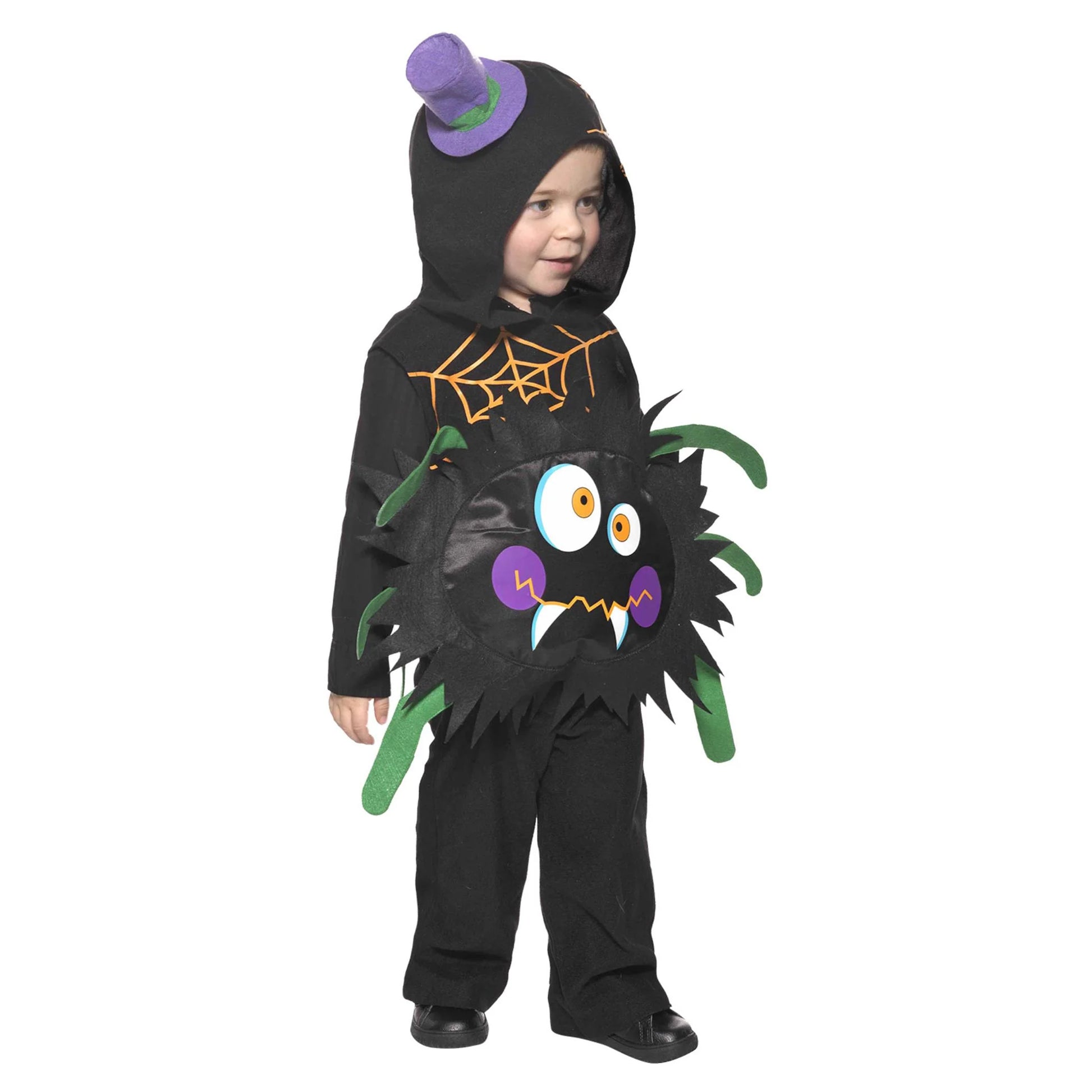 Black - Back - Smiffys Toddler Spider Costume