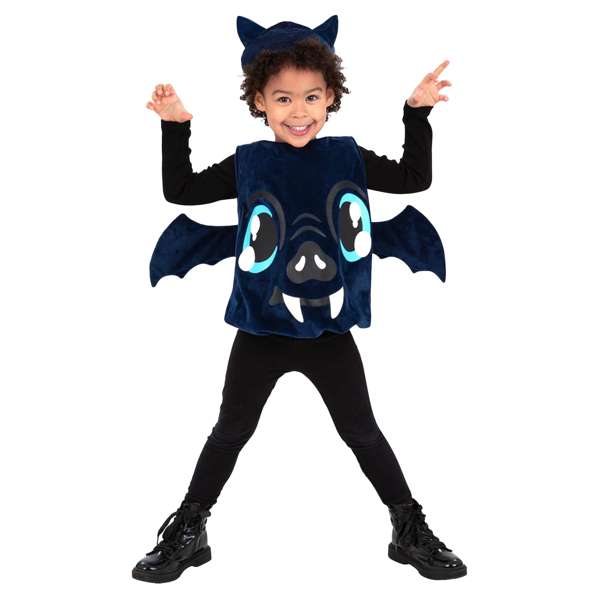 Black - Side - Smiffys Toddler Bat Costume