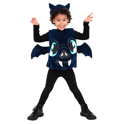 Black - Side - Smiffys Toddler Bat Costume