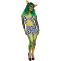 Green - Side - Smiffys Womens-Ladies Gremlins 2 Greta Costume