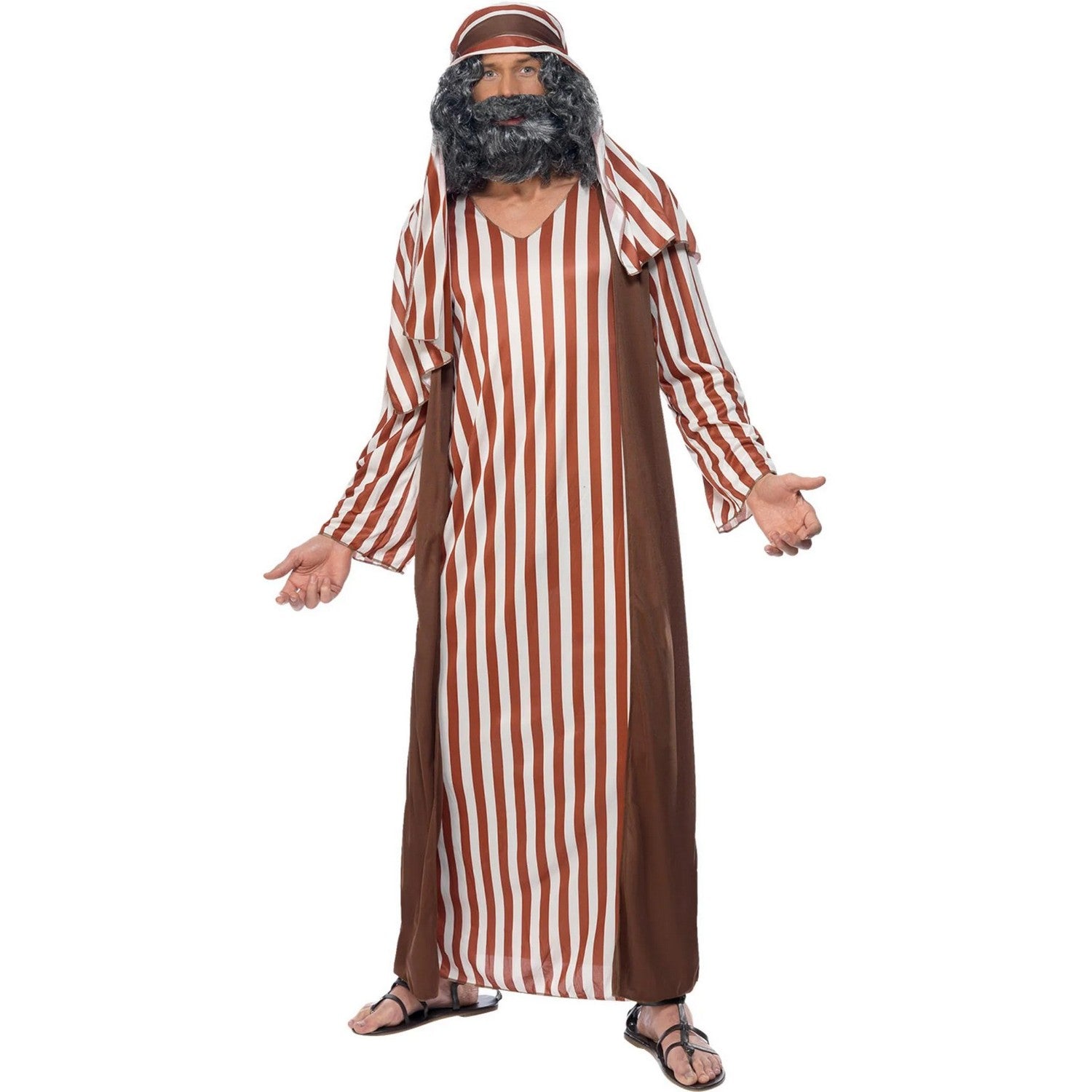 Brown-White - Front - Smiffys Shepherd Costume