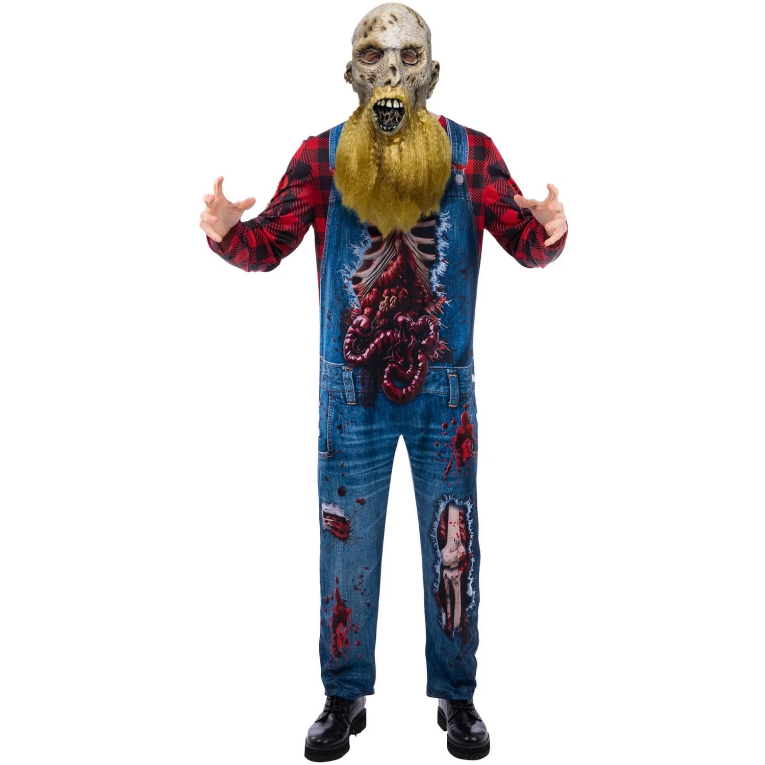 Blue - Front - Smiffys Mens Hillbilly Zombie Costume