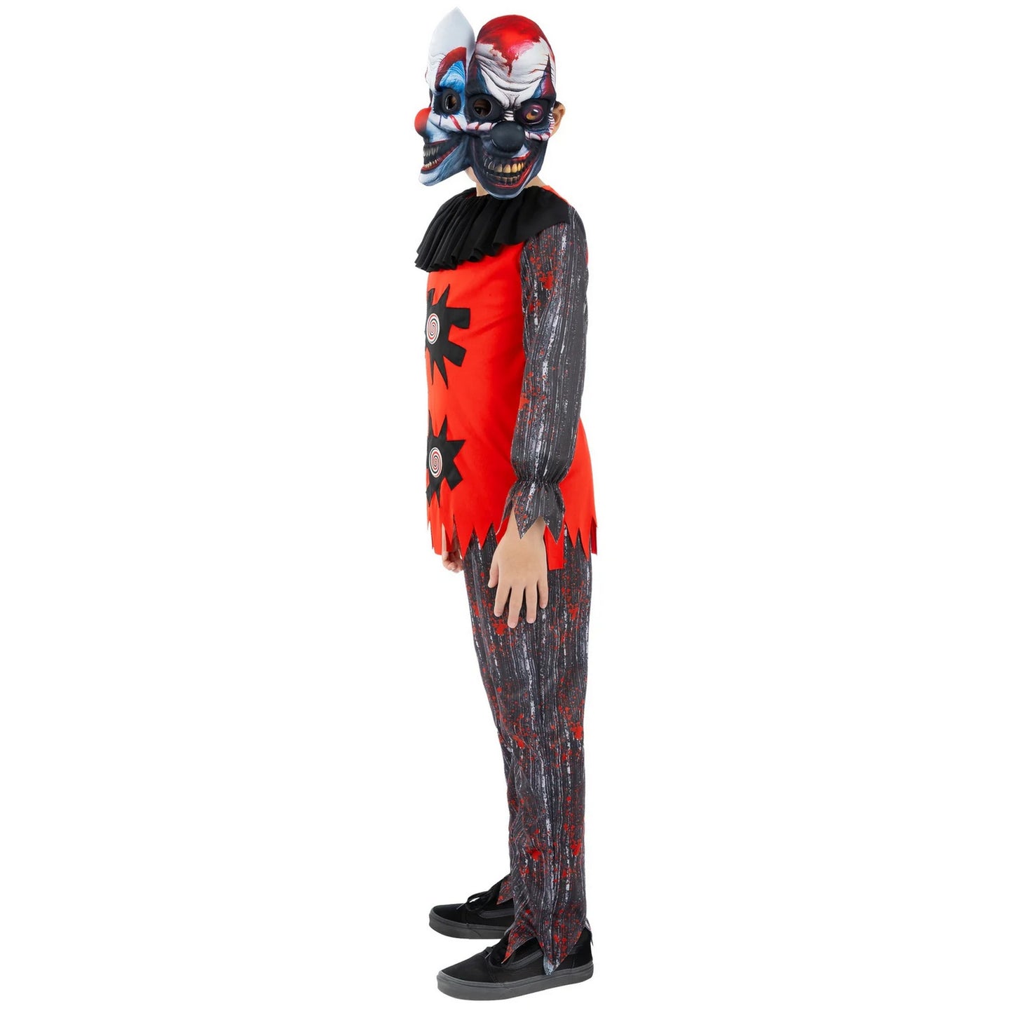Black-Red - Side - Smiffys Childrens-Kids Chuckles The Clown Costume