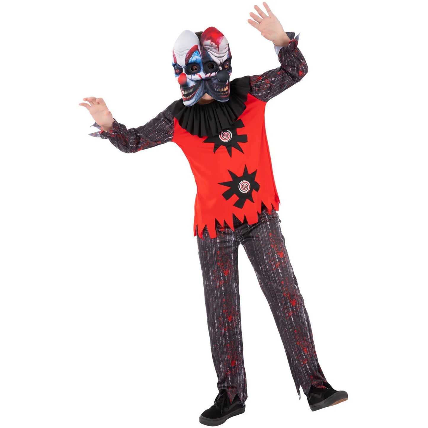 Black-Red - Lifestyle - Smiffys Childrens-Kids Chuckles The Clown Costume
