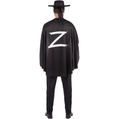 Black - Back - Zorro Mens Costume Accessory