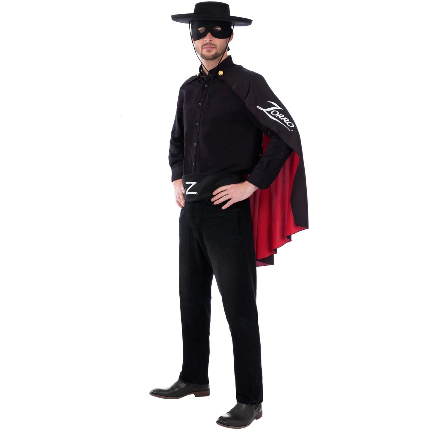 Black - Side - Zorro Mens Costume Accessory