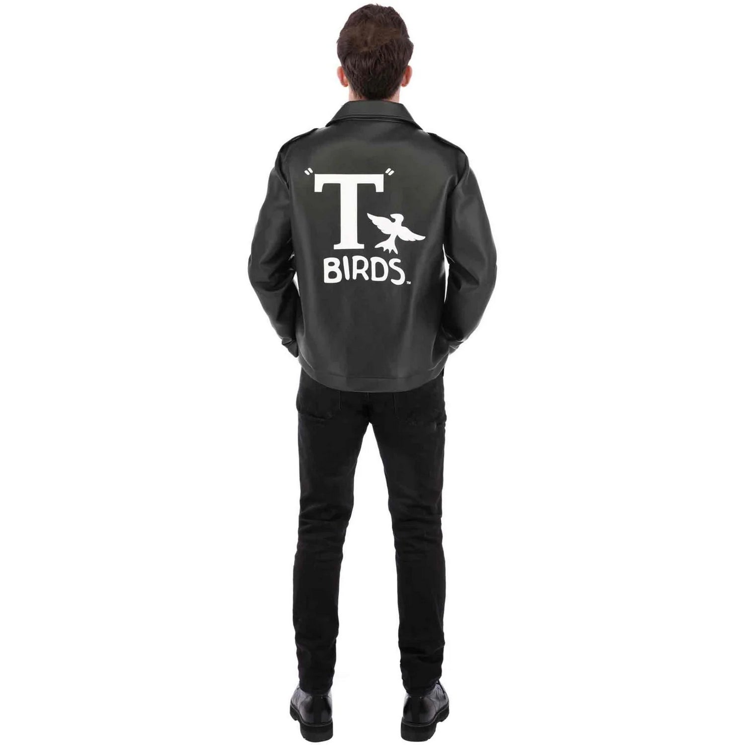 Black - Back - Grease Mens T-Birds Jacket