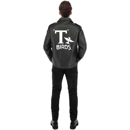 Black - Back - Grease Mens T-Birds Jacket