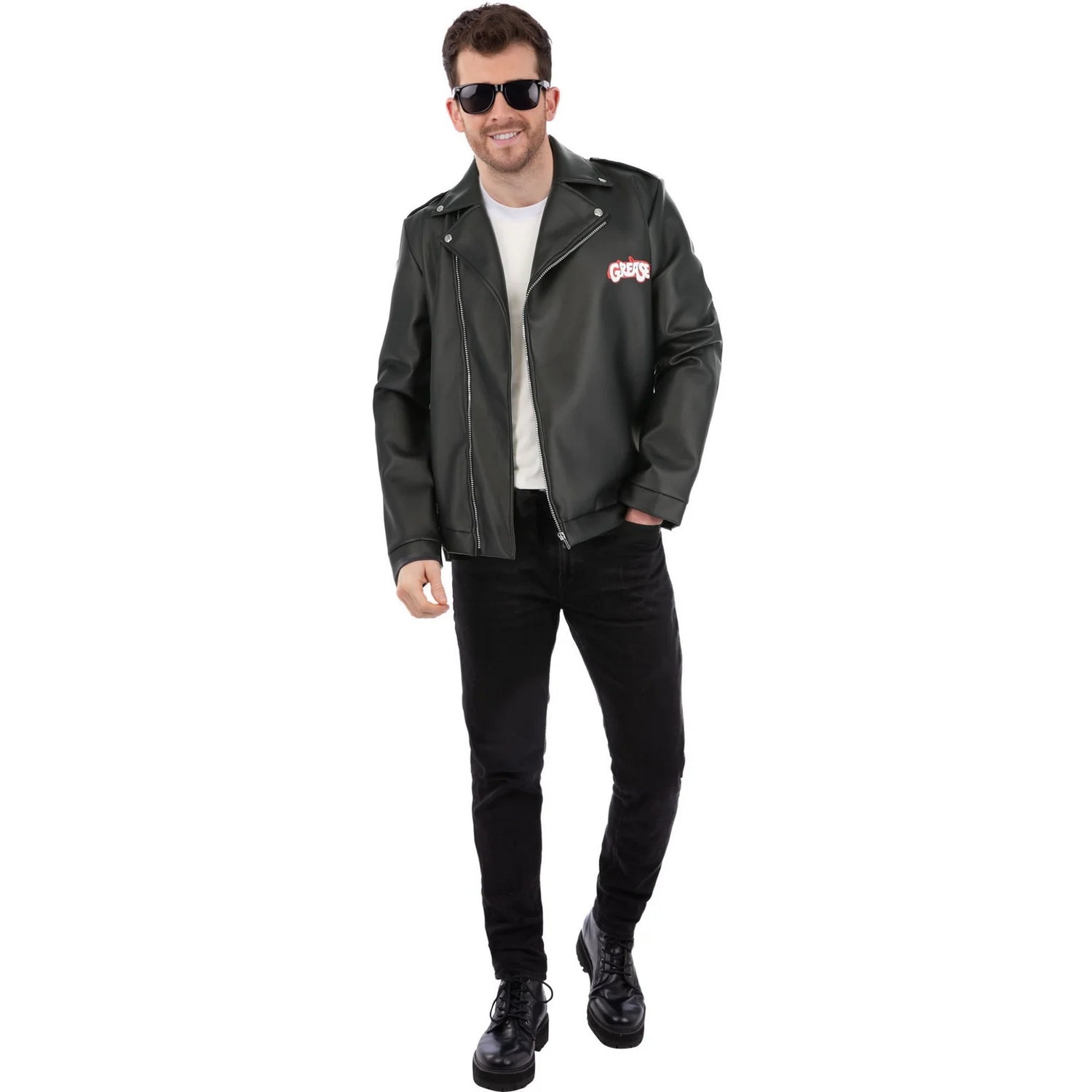 Black - Front - Grease Mens T-Birds Jacket