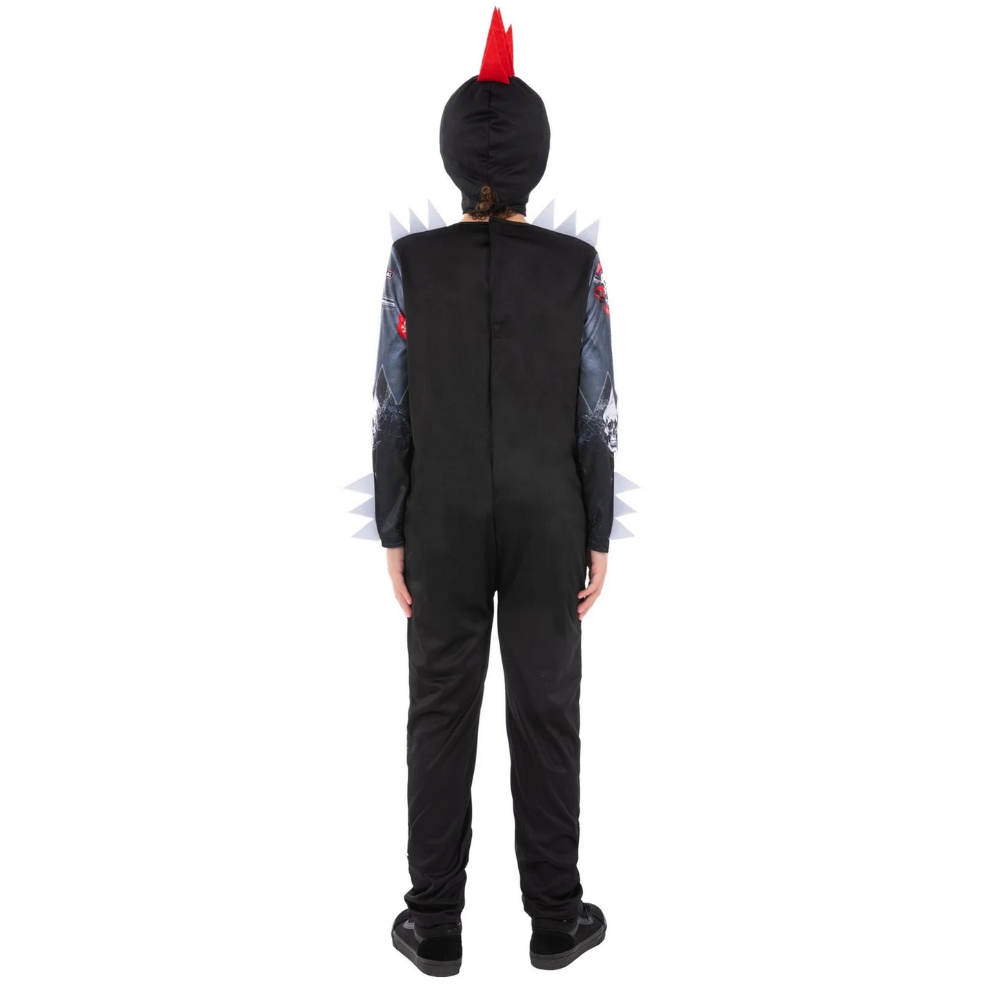 Black - Back - Smiffys Childrens-Kids Punk Skeleton Costume