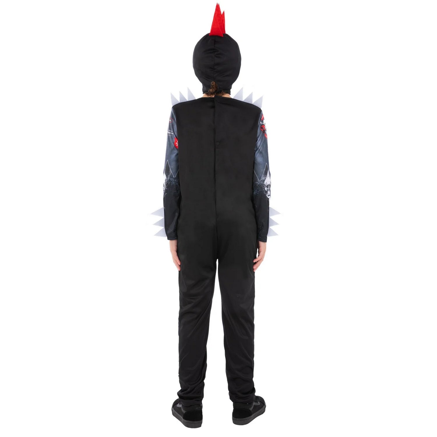 Black - Back - Smiffys Childrens-Kids Punk Skeleton Costume