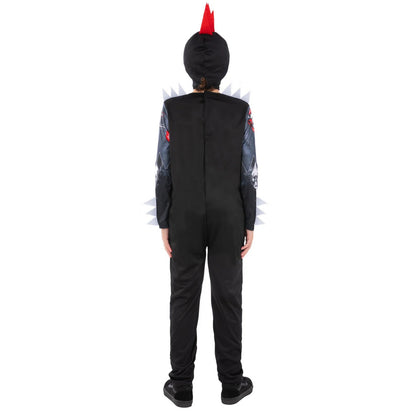 Black - Back - Smiffys Childrens-Kids Punk Skeleton Costume