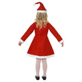 Red - Back - Smiffys Girls Santa Claus Costume Set