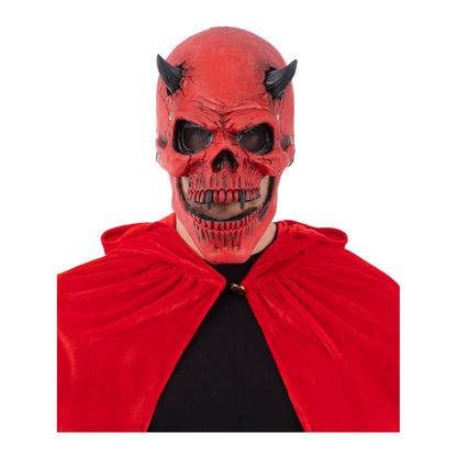 Red - Front - Smiffys Devil Latex Mask