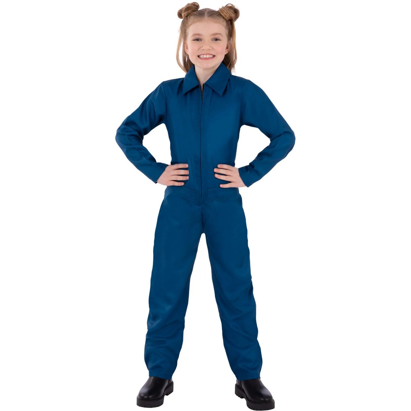 Navy - Front - Smiffys Childrens-Kids Costume Boiler Suit