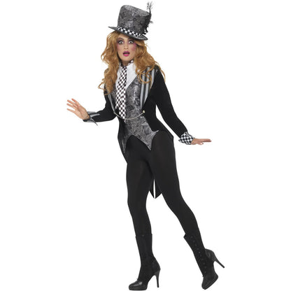 Black - Front - Smiffys Womens-Ladies Deluxe Dark Miss Hatter Costume Set