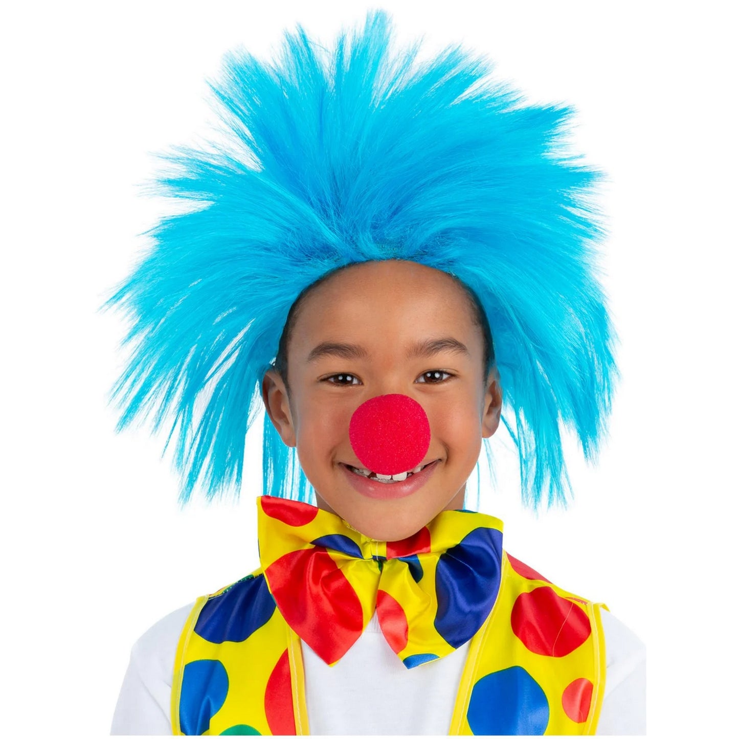 Blue - Front - Smiffys Childrens-Kids Spiked Wig