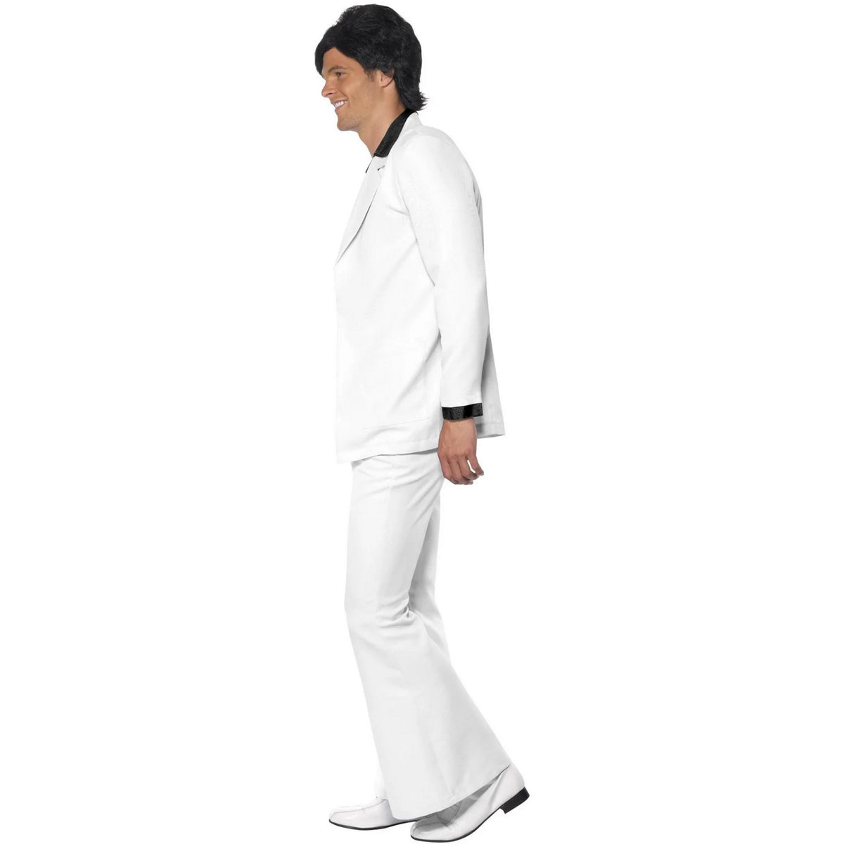 White - Side - Smiffys Unisex Adult Suit 70s Costume
