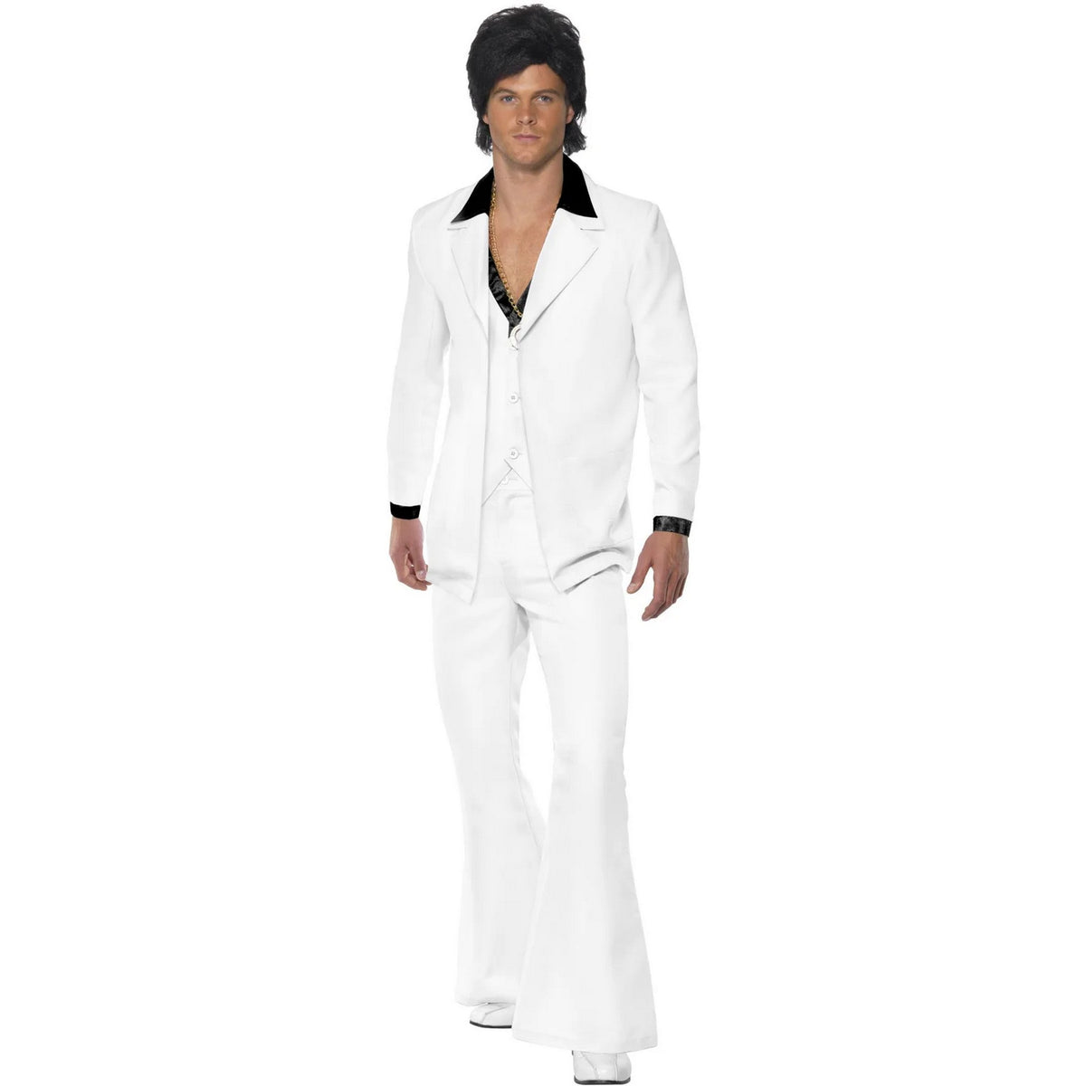 White - Front - Smiffys Unisex Adult Suit 70s Costume