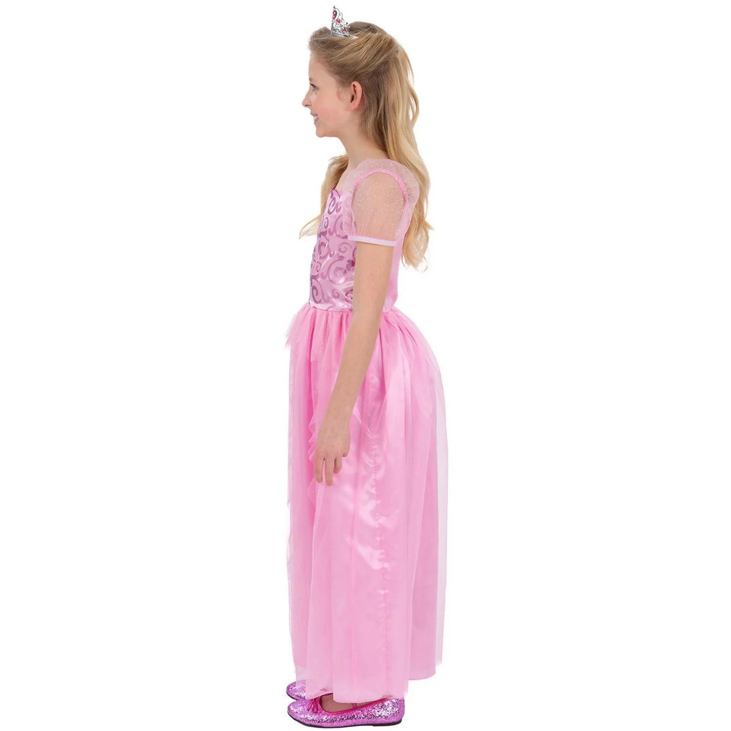 Pink - Side - Smiffys Girls Good Witch Fairy Costume Set