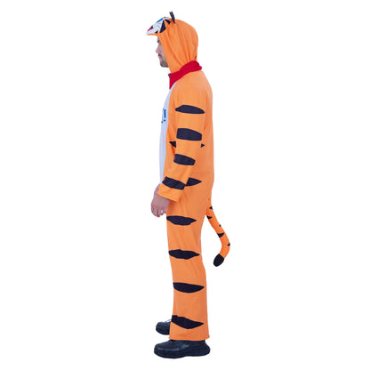 Orange - Side - Kelloggs Unisex Adult Tony The Tiger Tiger Costume Set