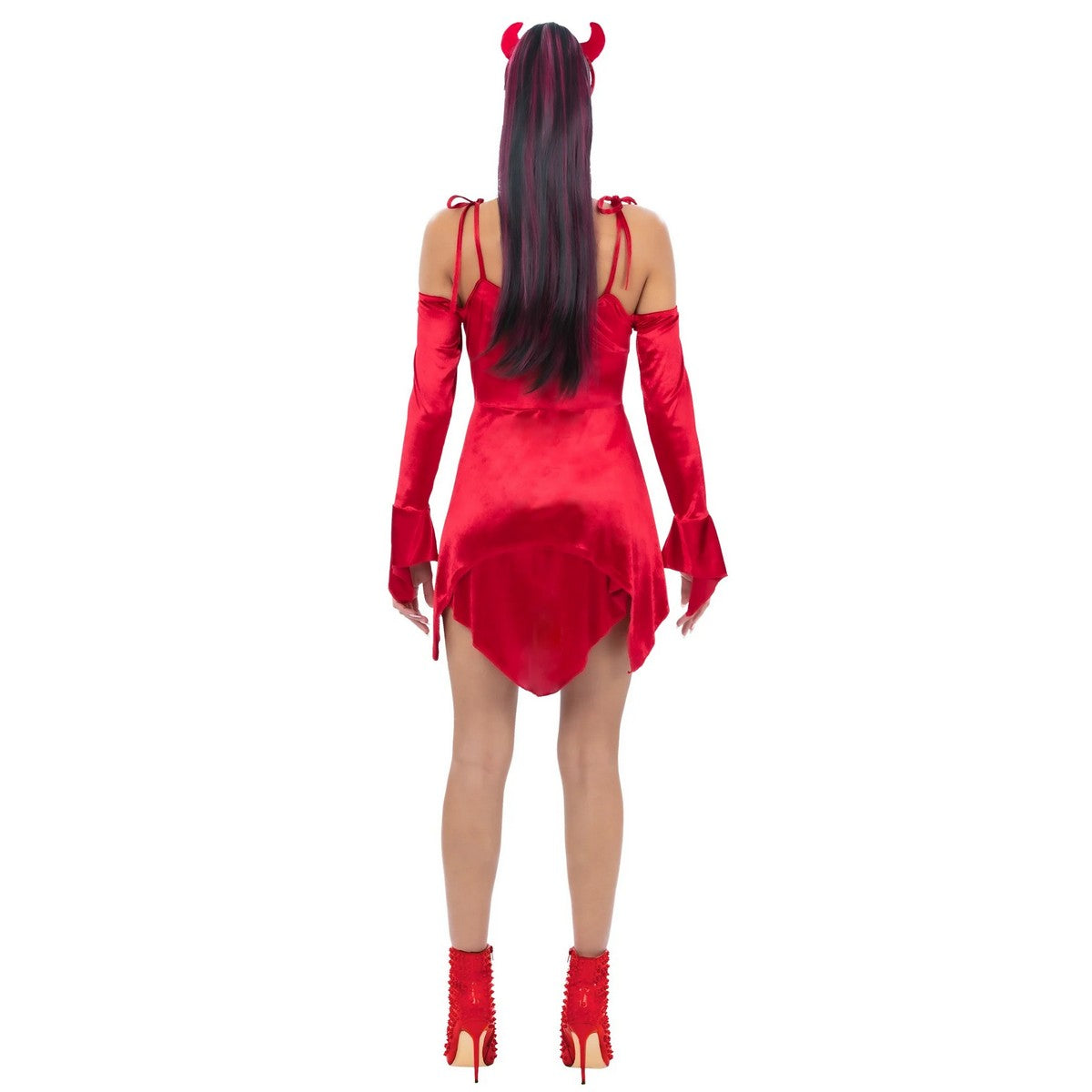 Red - Back - Smiffys Womens-Ladies Devil Costume Set